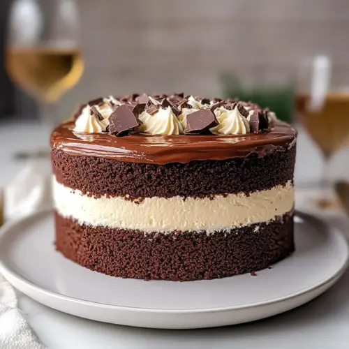 Tuxedo Cake – Triple Chocolate Mousse Cake