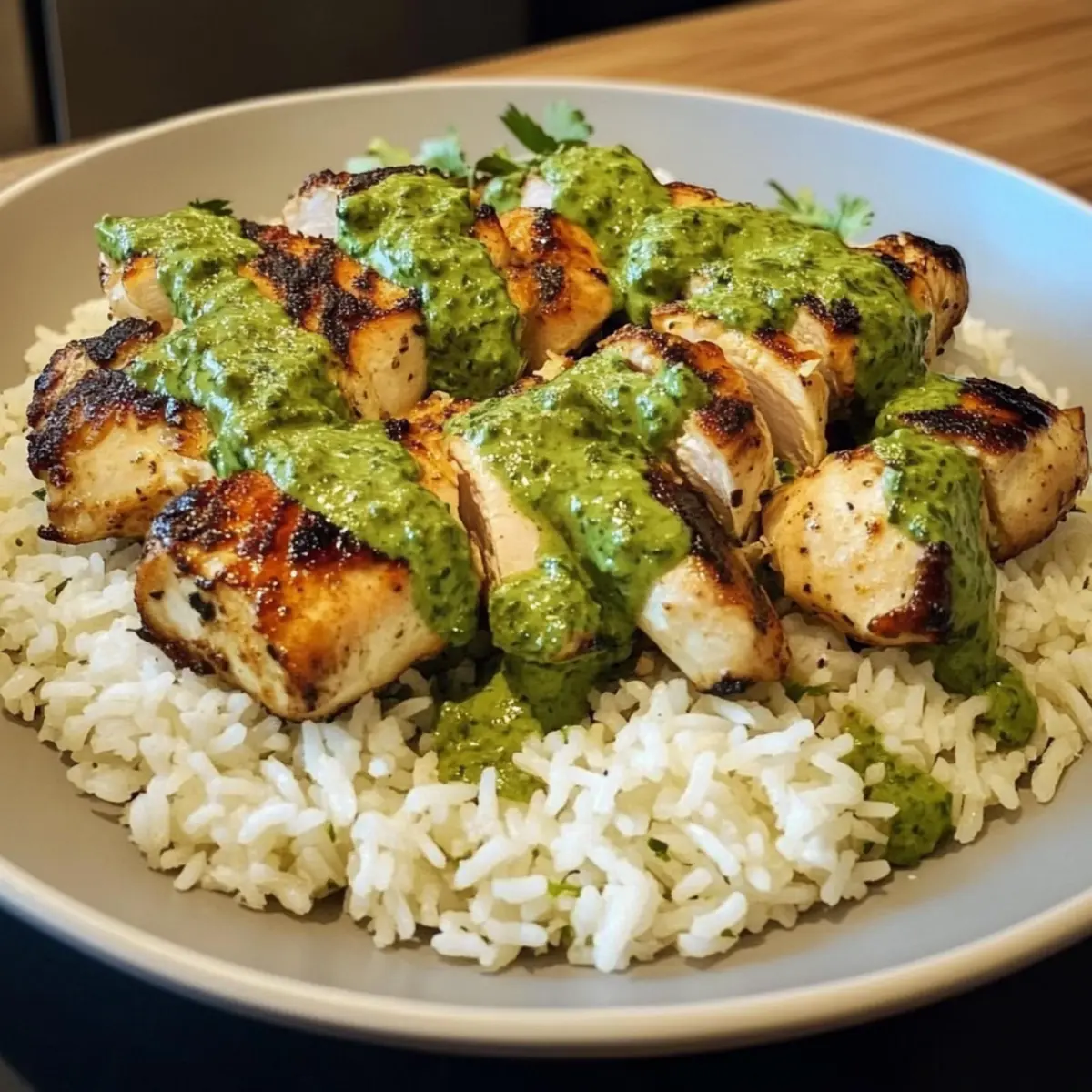 Peruvian Chicken with Aji Verde & Cilantro Rice