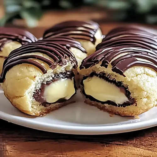 Boston Cream Pie Cookie Bites