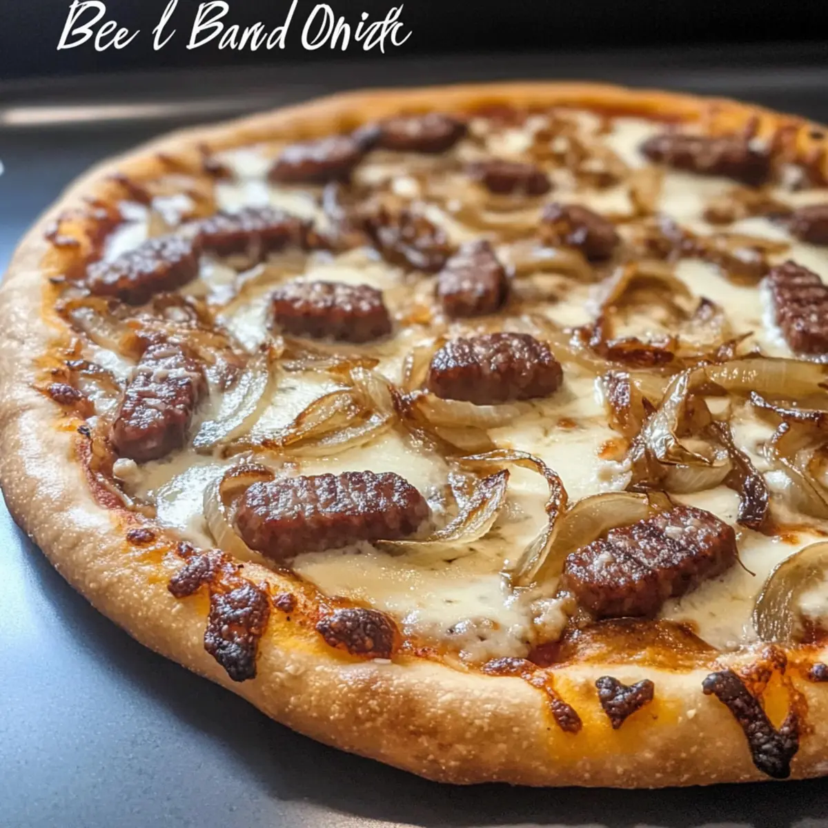 Beer Brat and Caramelized Onion Pizza