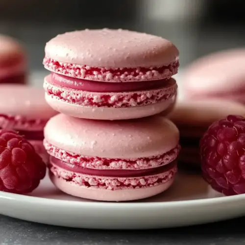 Raspberry Macarons