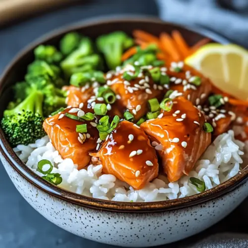 Crispy Salmon and Rice Bowl