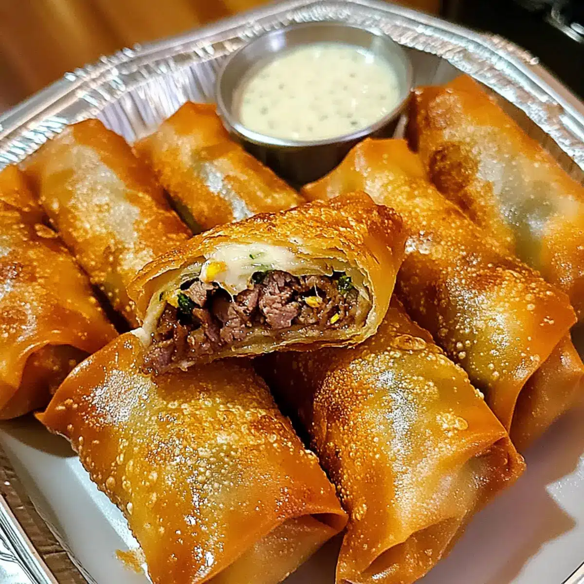 Philly Cheesesteak Egg Roll