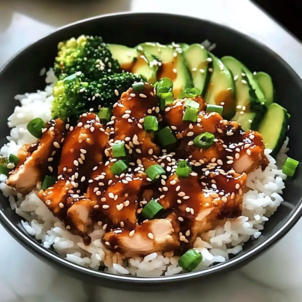 Delicious Sticky Chicken Rice Bowls