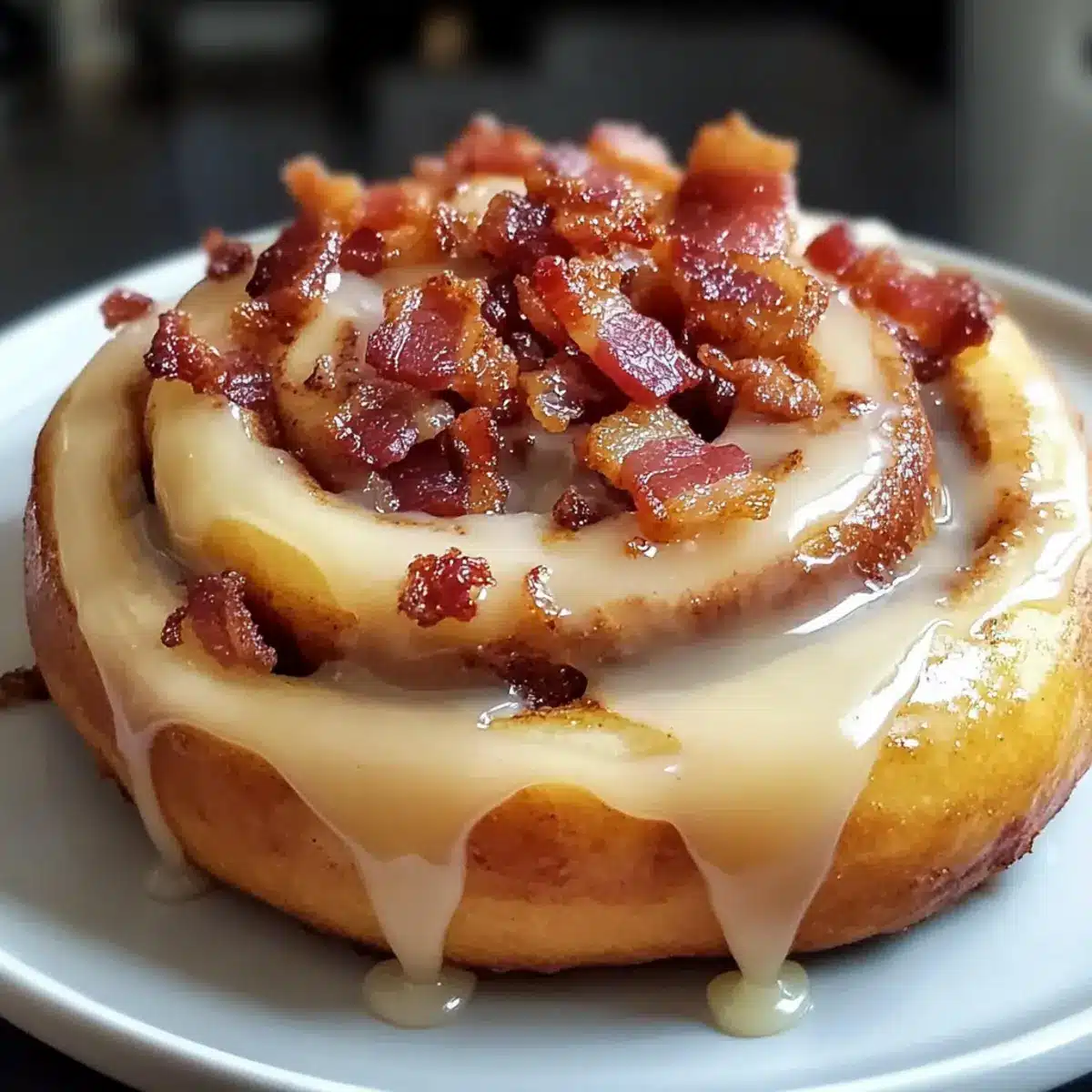 Maple Bacon Cinnamon Rolls