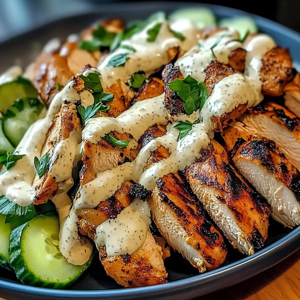 Chicken Shawarma with Creamy Garlic Sauce