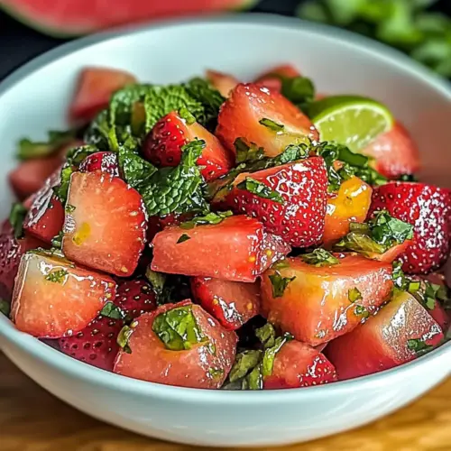 Strawberry Watermelon Salad with Refreshing Honey