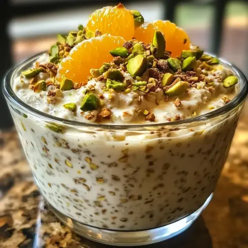 Pistachio Orange Blossom Overnight Oats