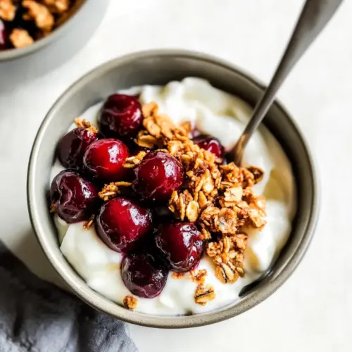 Roasted Cherry Yogurt Bowl