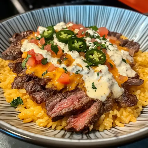 Steak Queso Rice