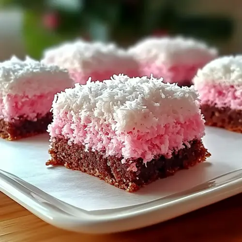 Pink Coconut Snowball Cake Bars