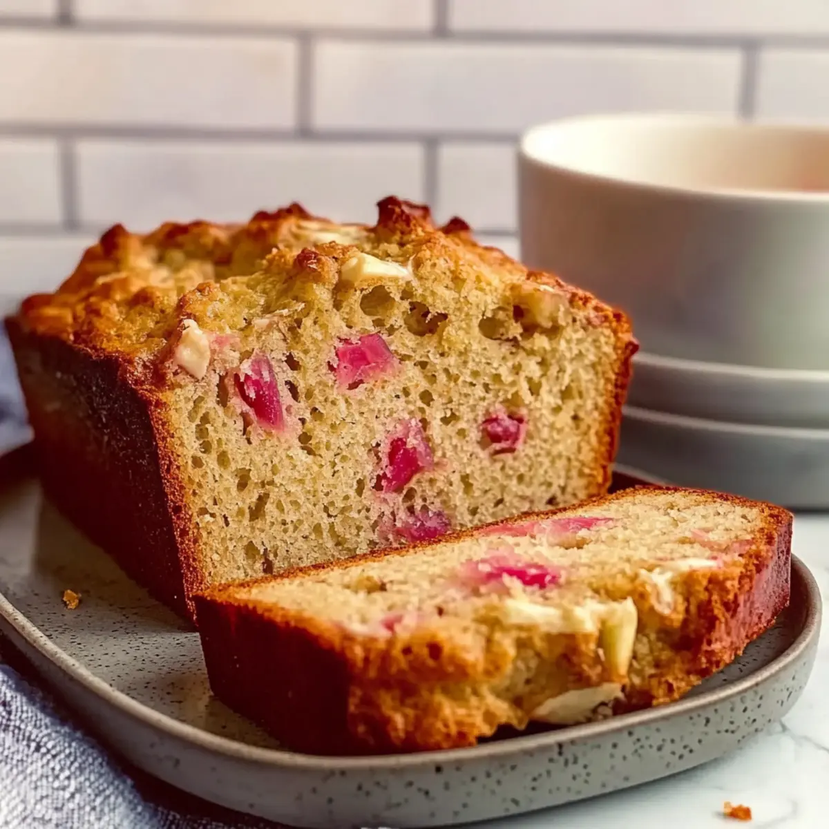 Rhubarb Bread with Sour Cream