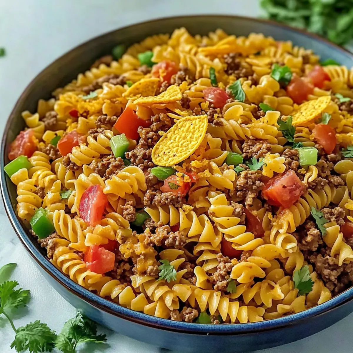 Beef Taco Pasta Salad