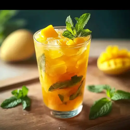 Homemade Mango Iced Tea