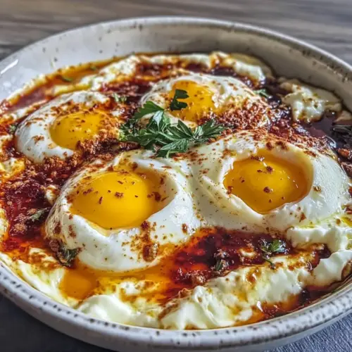 Turkish Eggs Çilbir with Creamy Yogurt