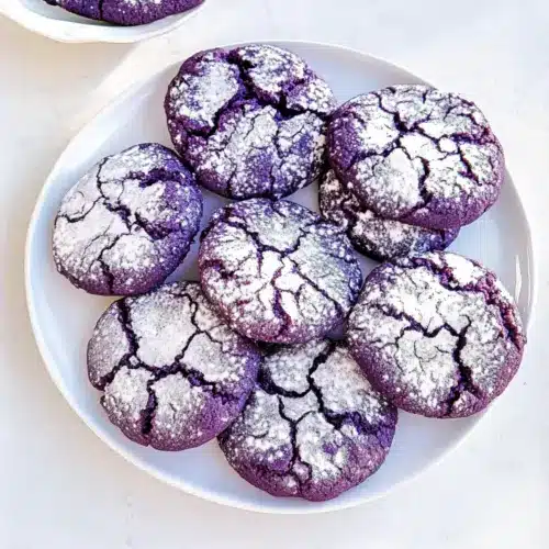 Ube Crinkle Cookies
