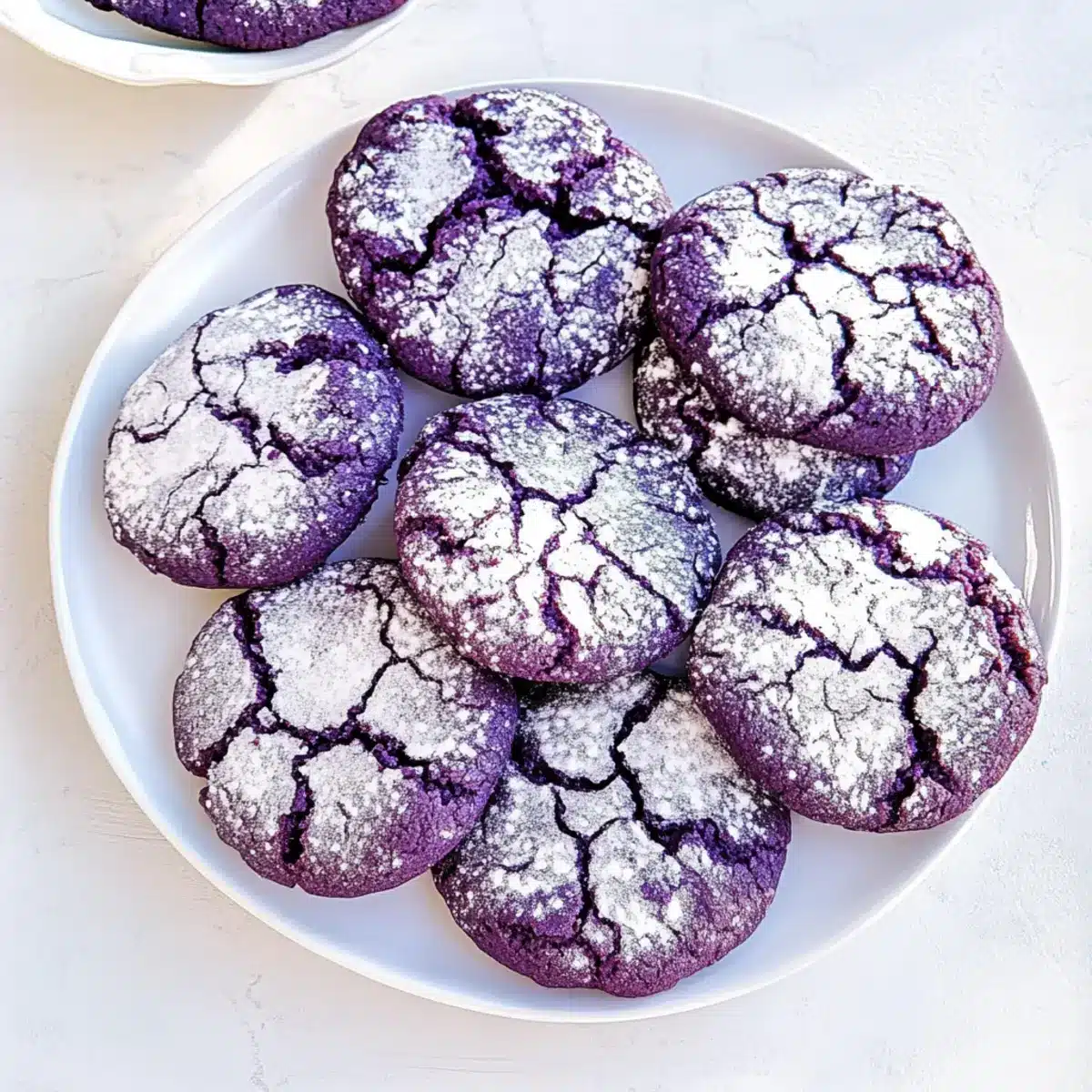 Ube Crinkle Cookies