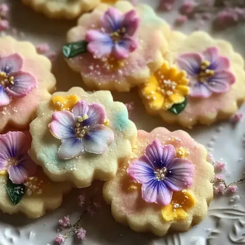 Spring Flower Shortbread Cookies