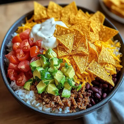 Taco Rice Bowl with Doritos