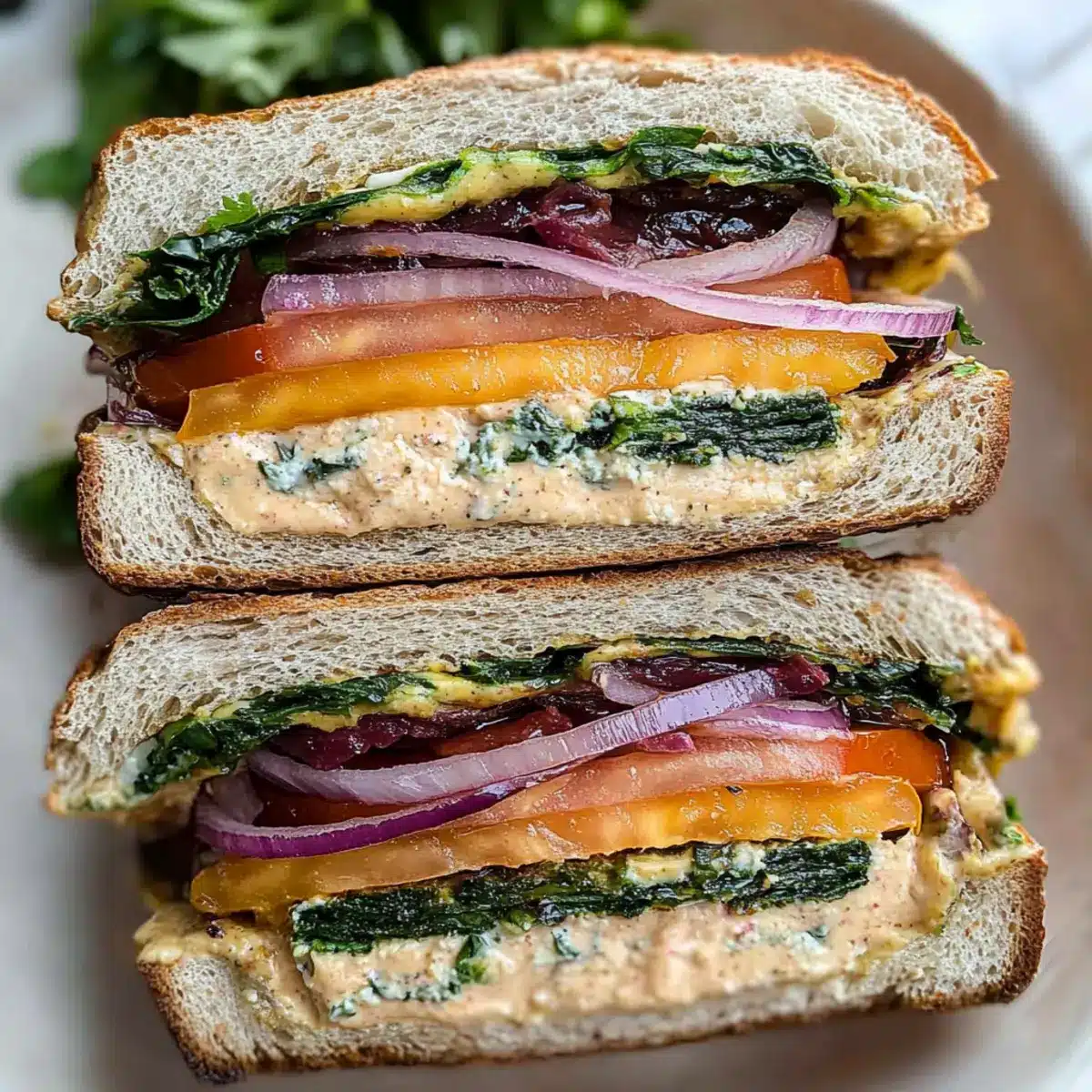 Marinated Tomato Sandwich