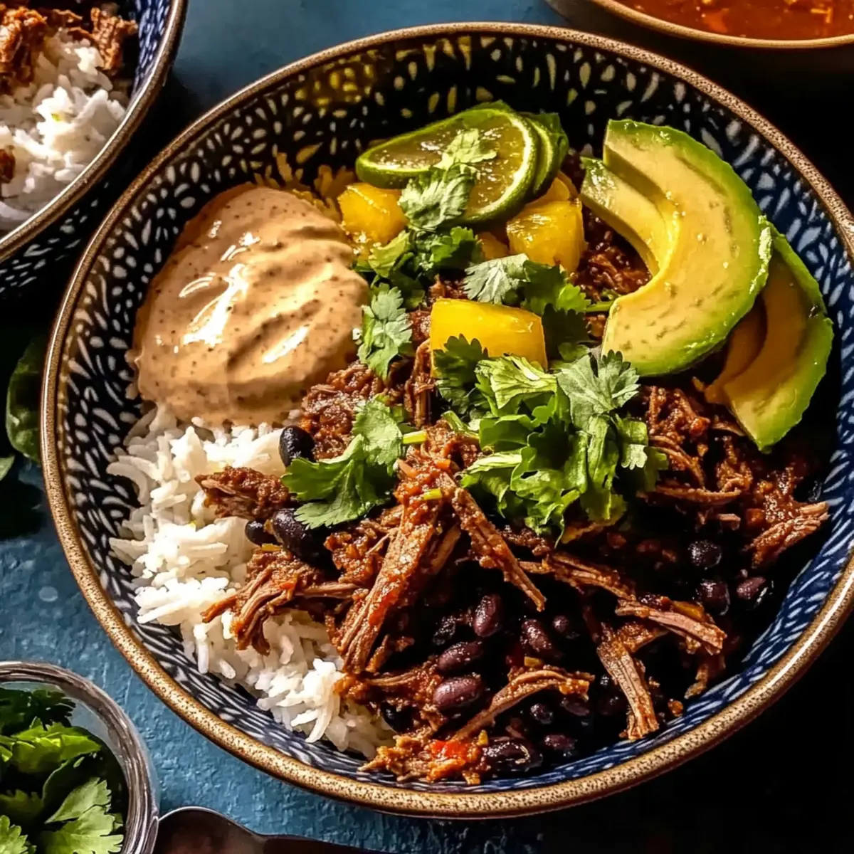 Crockpot Chipotle Pineapple Pot Roast Bowl