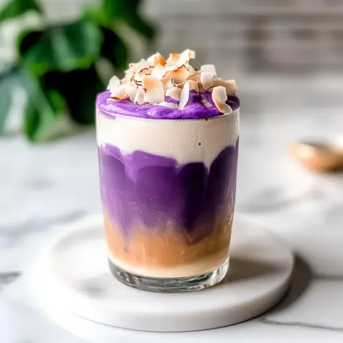 Iced Ube Coconut Macchiato