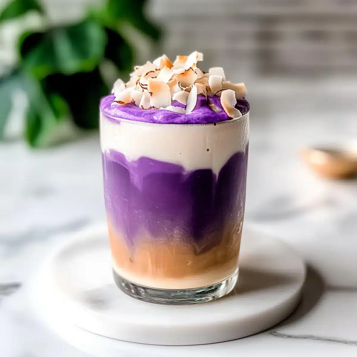 Iced Ube Coconut Macchiato