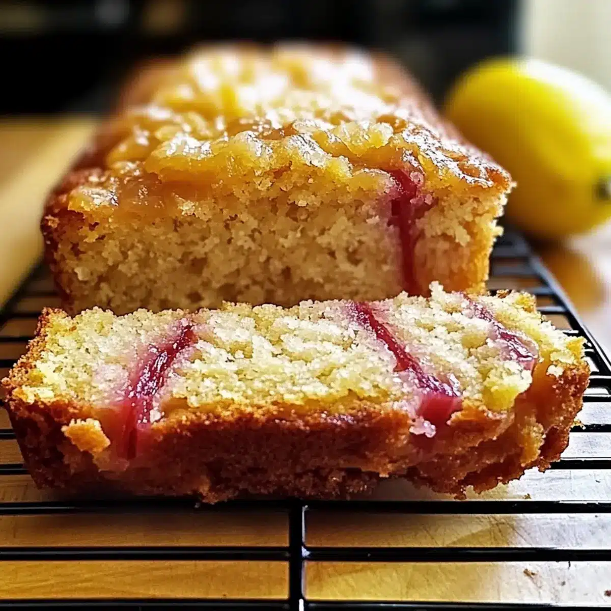 Lemon Rhubarb Sunshine Loaf