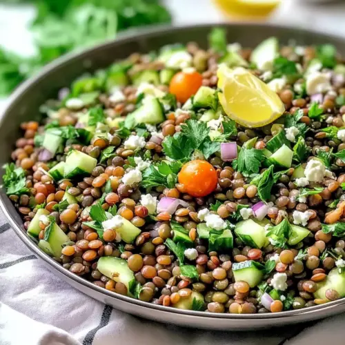 Lemony Lebanese Lentil Salad