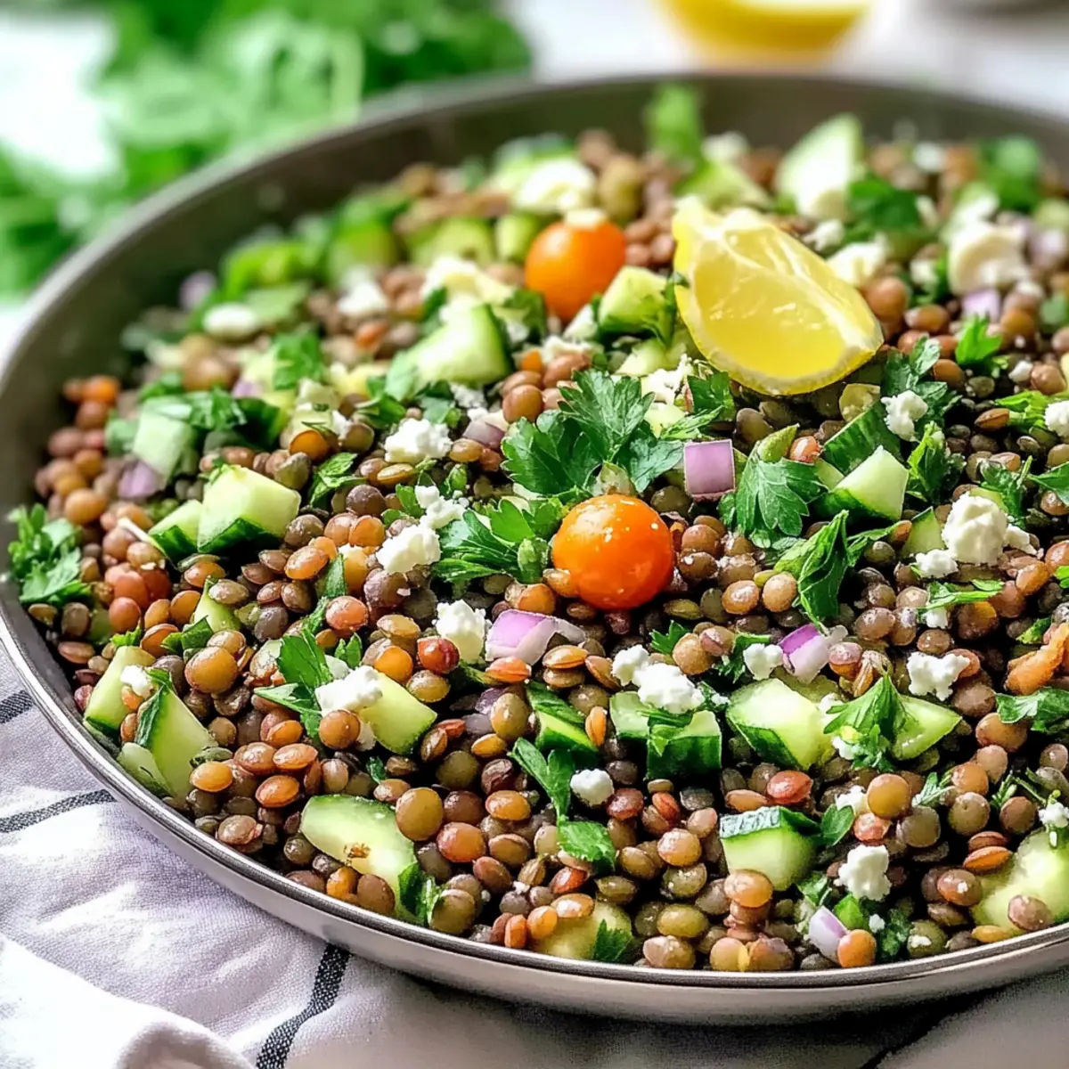 Lemony Lebanese Lentil Salad