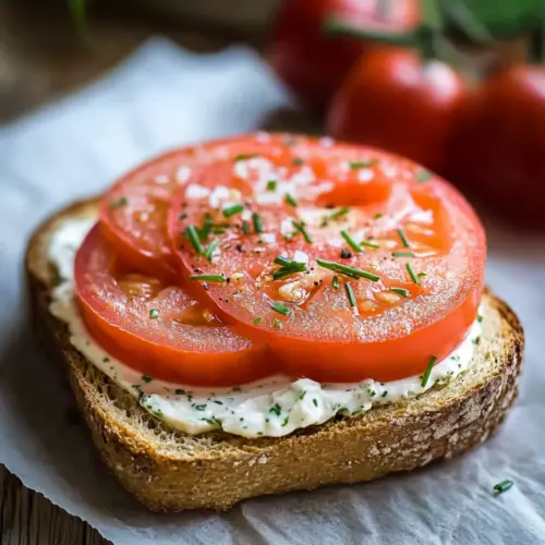 Open-Faced Tomato Sandwich