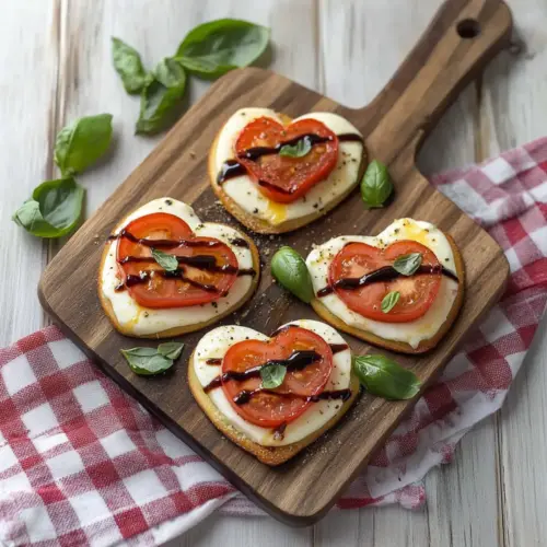 Mini Heart-Shaped Pizzas