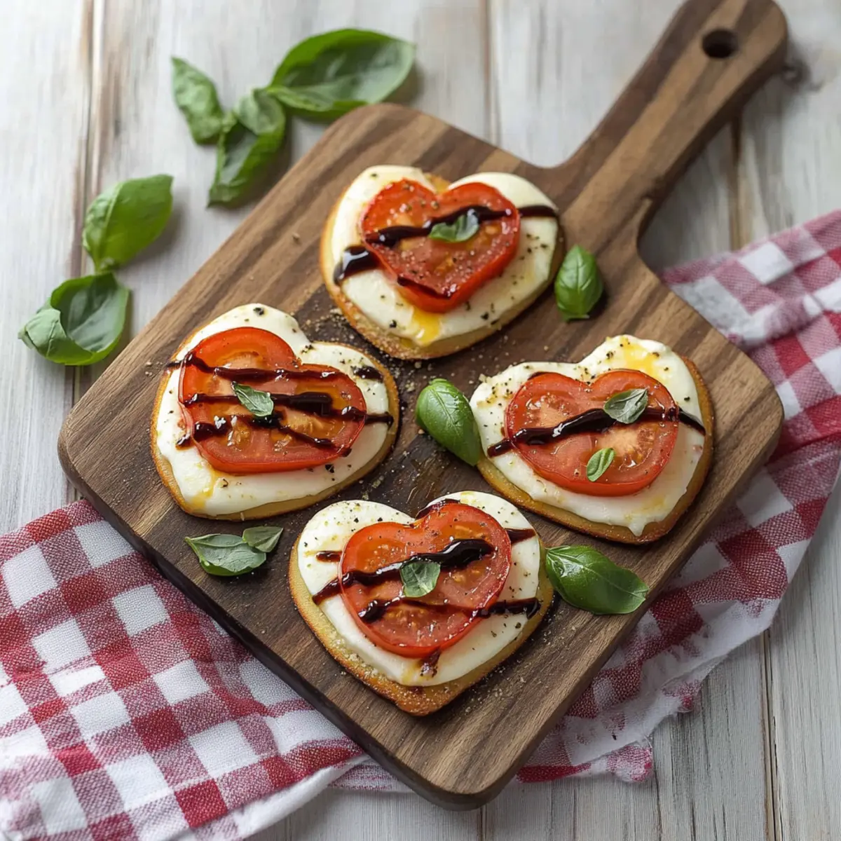 Mini Heart-Shaped Pizzas