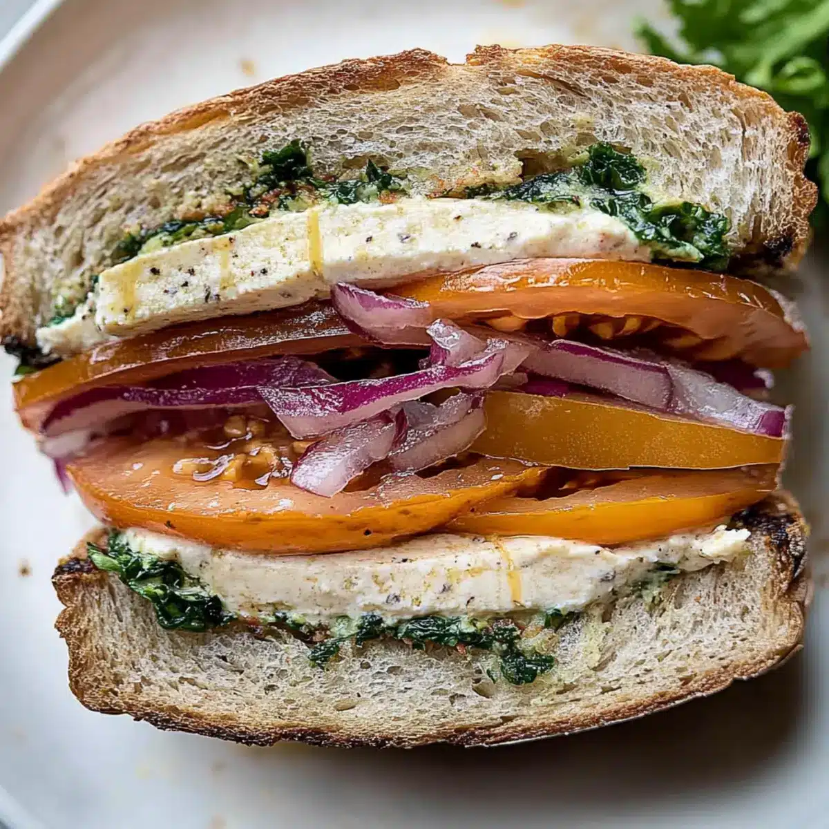 Marinated Tomato Sandwich