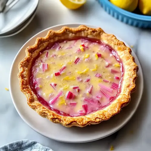 Best Rhubarb Lemon Pie