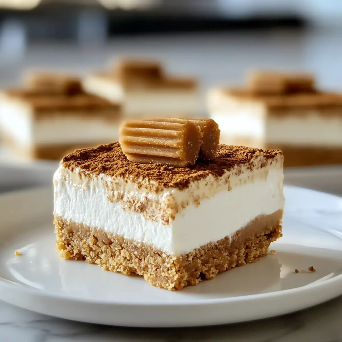 No-Bake Biscoff Cheesecake Bars