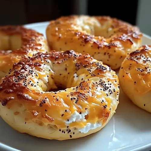Cottage Cheese Cheddar Onion Bagels