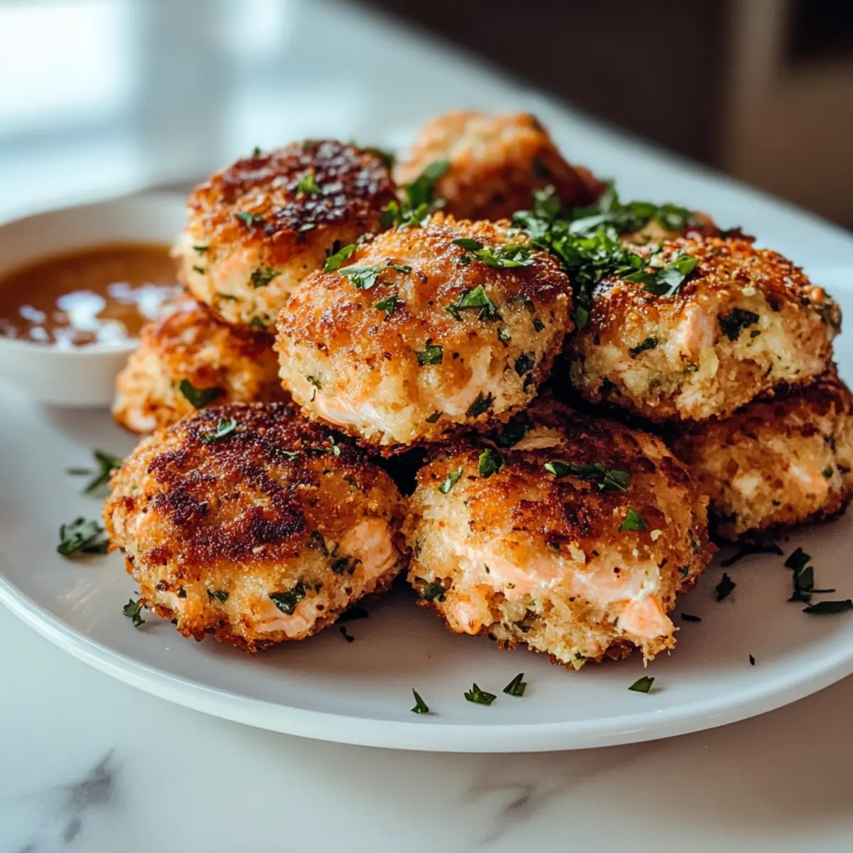 Crispy Garlic Herb Salmon Croquettes