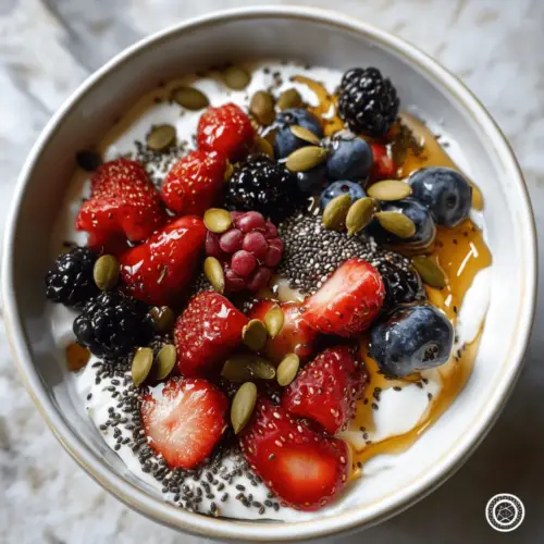 Greek Yogurt Bowl with Honey and Berries