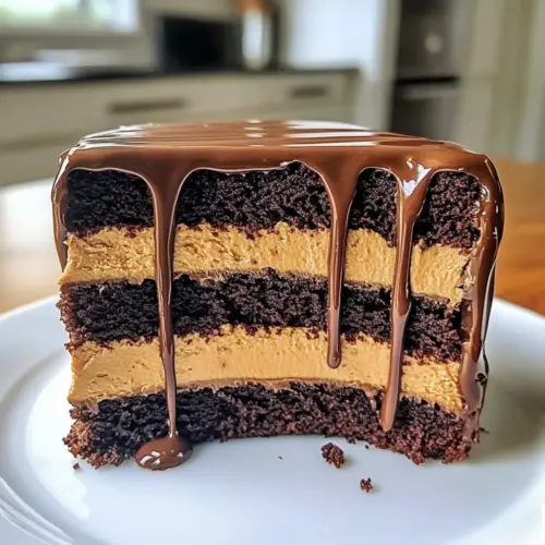 Chocolate Ganache Peanut Butter Cake