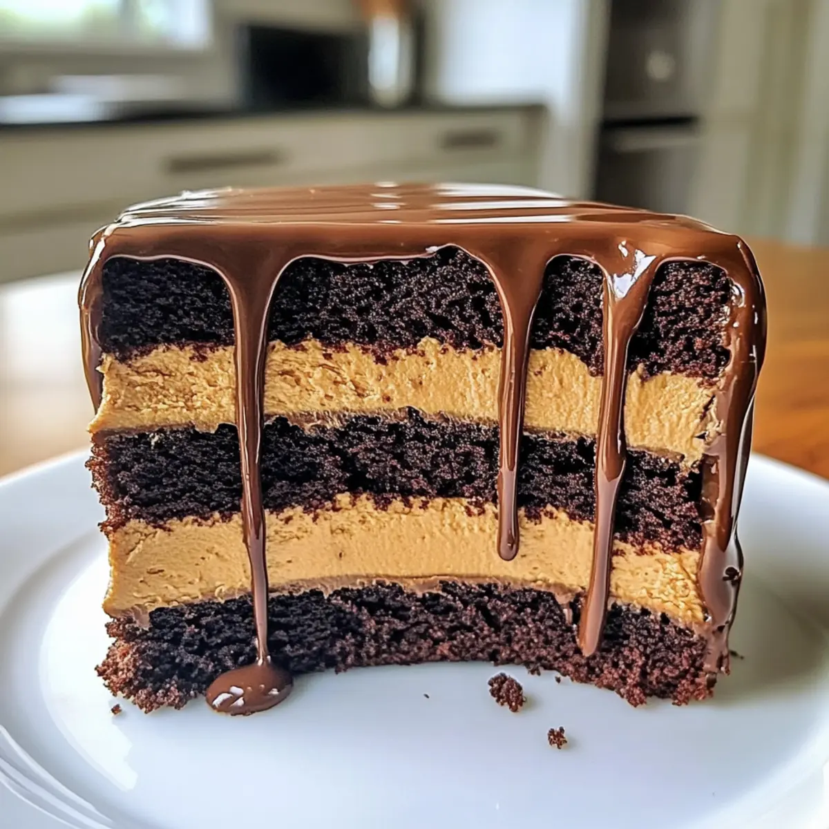 Chocolate Ganache Peanut Butter Cake