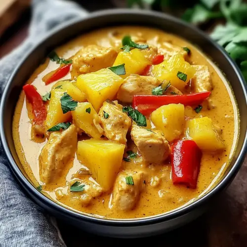 Savory Creamy Chicken Pineapple Curry