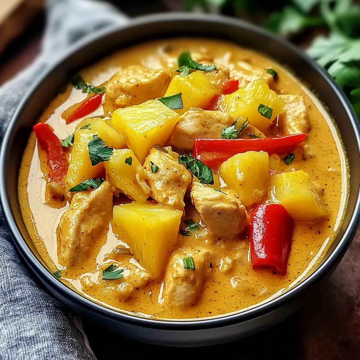 Savory Creamy Chicken Pineapple Curry