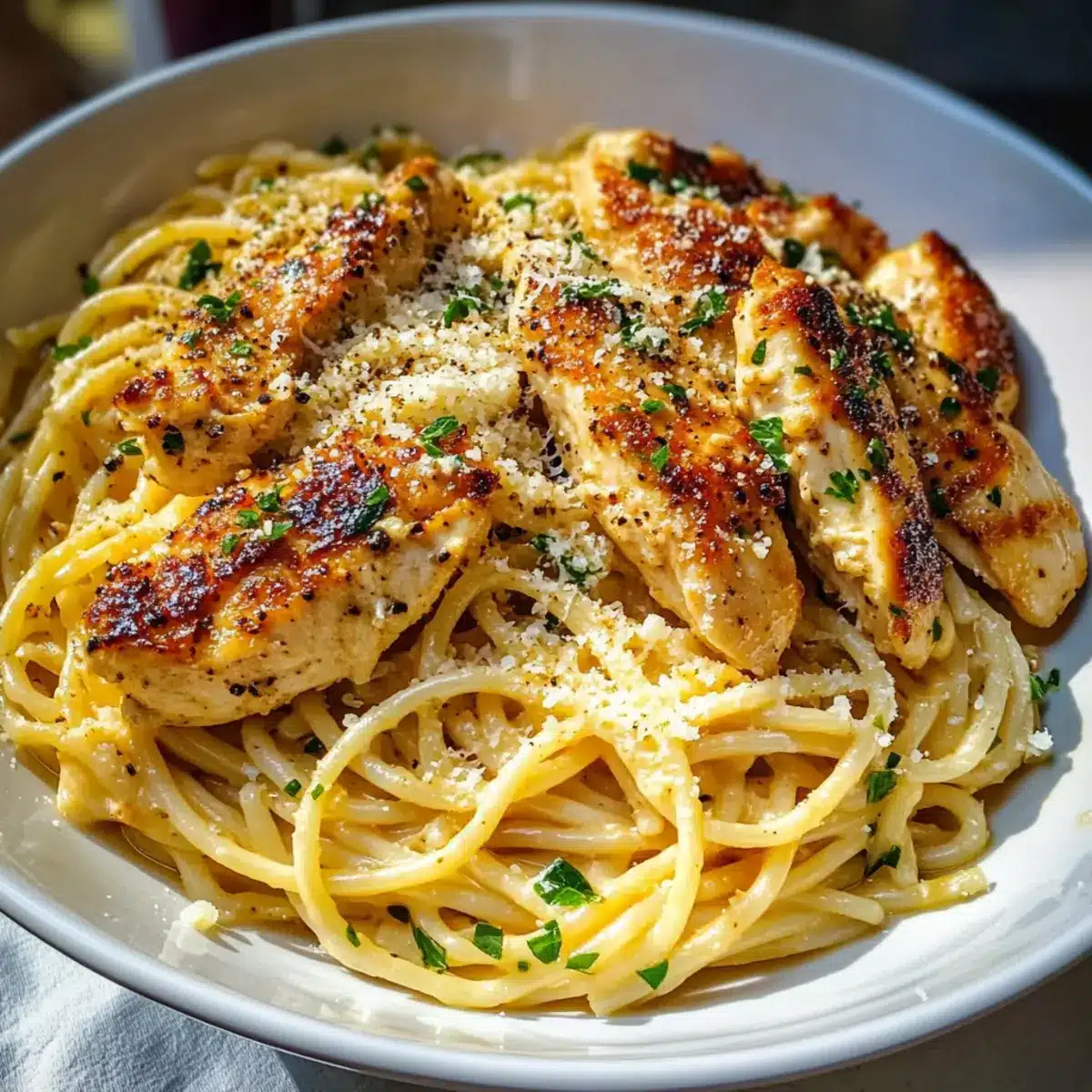 Garlic Butter Chicken Pasta
