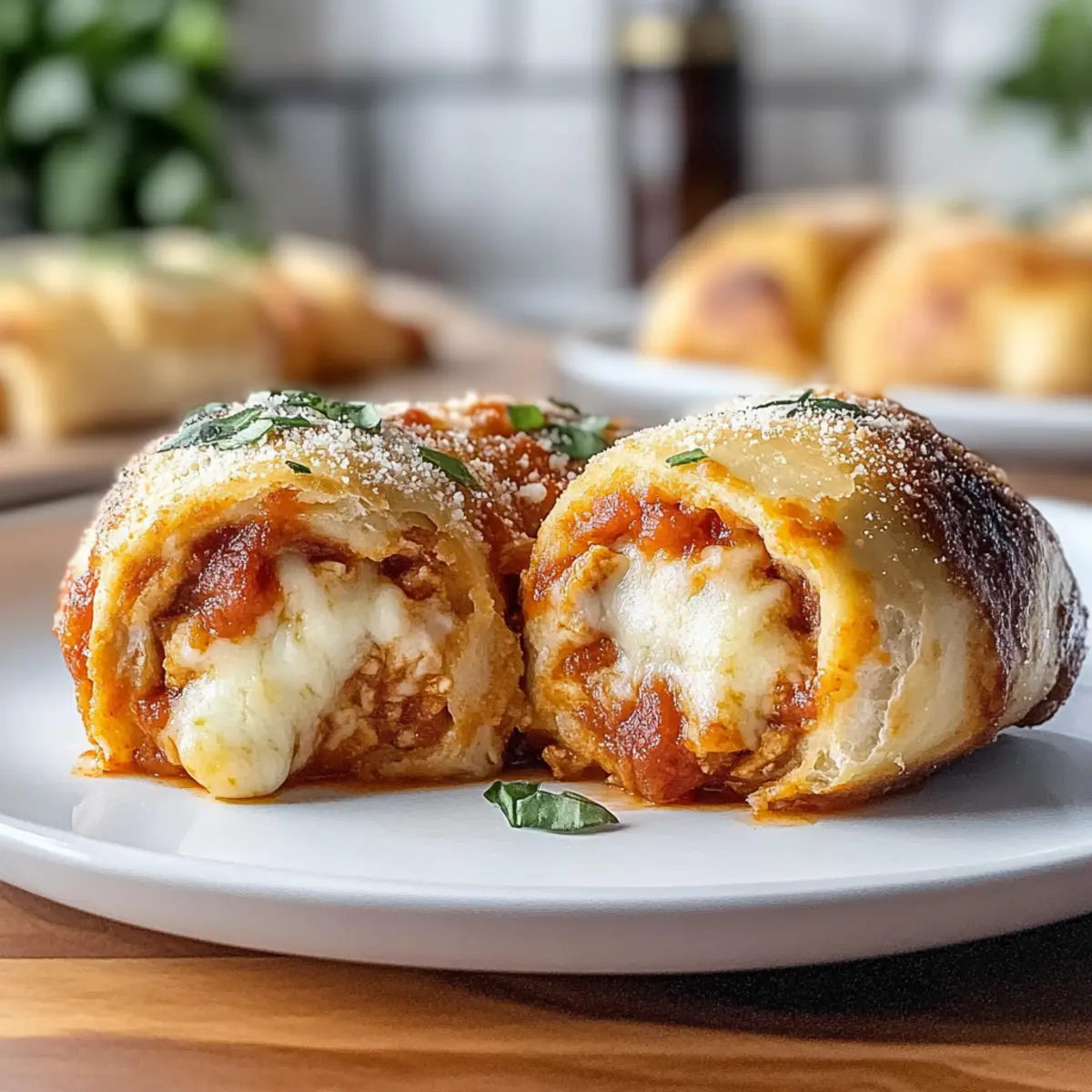 Cheesy Chicken Parmesan Stuffed Rolls