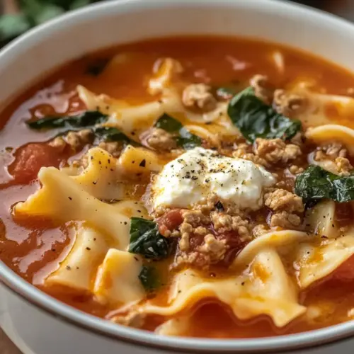 One-Pot Lasagna Soup