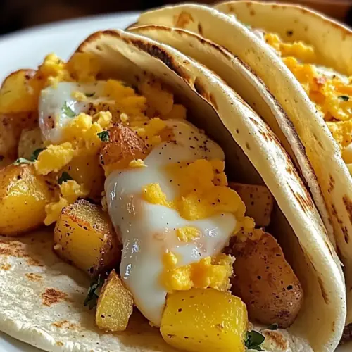 Potato, Egg, and Cheese Breakfast Tacos