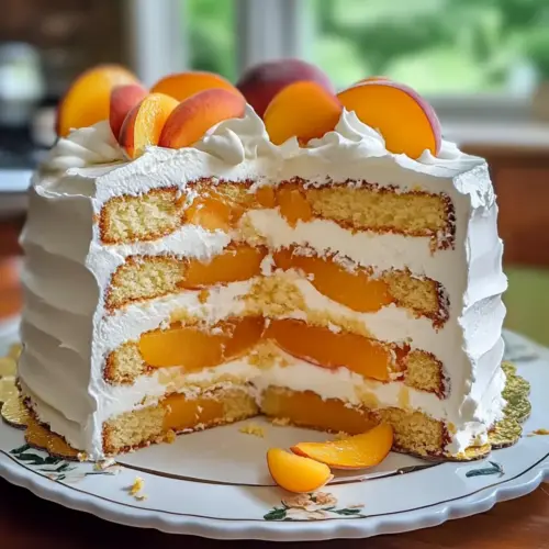 Peaches and Cream Layer Cake