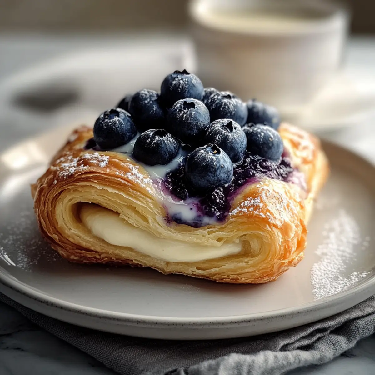 Blueberry Vanilla Custard Danish