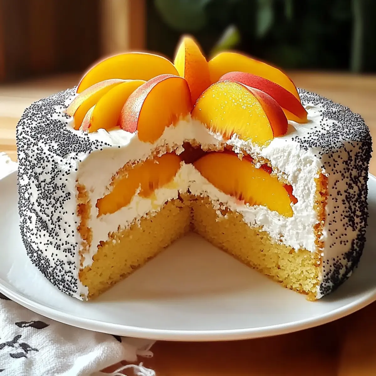 Delicious Pfirsichtorte mit Mohn
